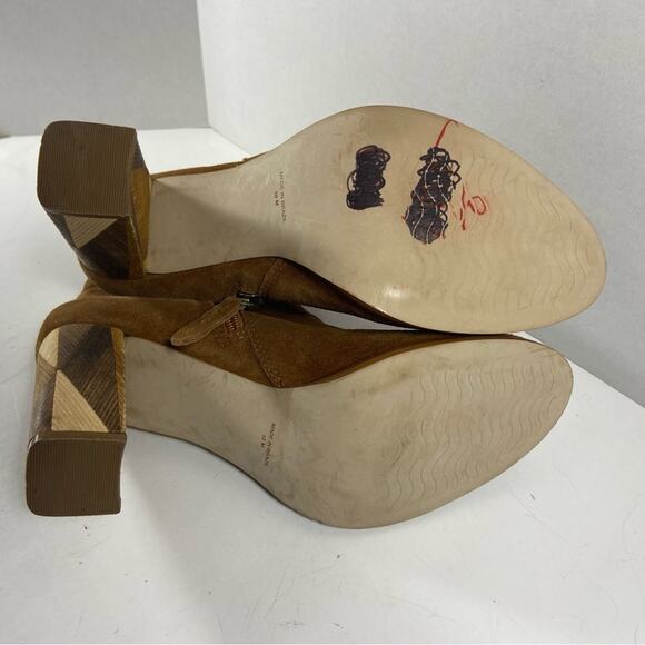 Matisse women boots 10 block heel brown suede Aztec boho festival southwestern - Picture 11 of 11